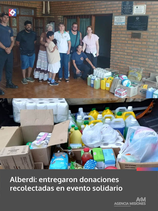 Alberdi: entregaron donaciones recolectadas en evento solidario