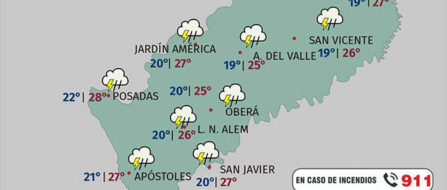 Pronóstico en Misiones: martes inestable y mejora hacia mitad de semana