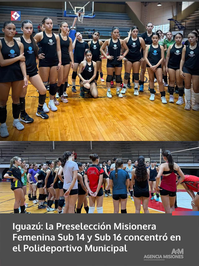 Iguazú: la Preselección Misionera Femenina Sub 14 y Sub 16 concentró en el Polideportivo Municipal