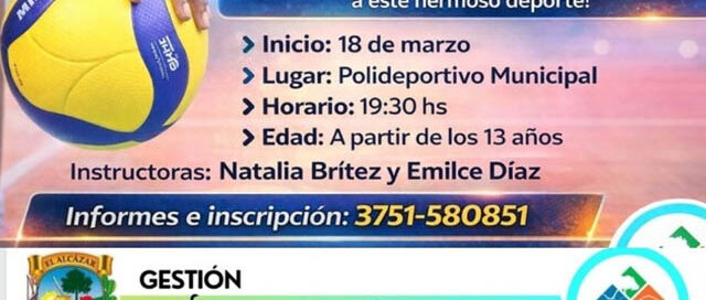 El Alcázar: la Escuela Municipal de Vóley inicia sus actividades el 18 de marzo