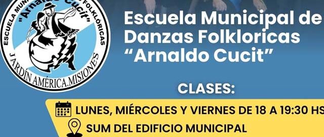 Jardín América abrió las inscripciones para la Escuela Municipal de Danzas Folclóricas “Arnaldo Cucit”