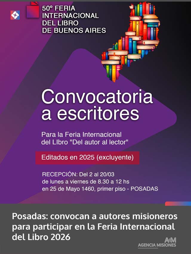 Posadas: convocan a autores misioneros para participar en la Feria Internacional del Libro 2026