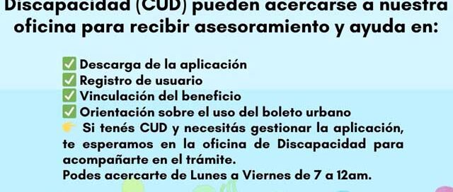 Puerto Esperanza brinda asesoramiento para la gestión del Boleto Urbano a personas con CUD