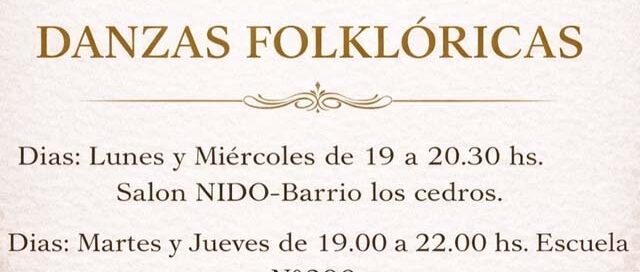 La Escuela Municipal de Danzas Folklóricas inicia un nuevo ciclo de formación en Iguazú