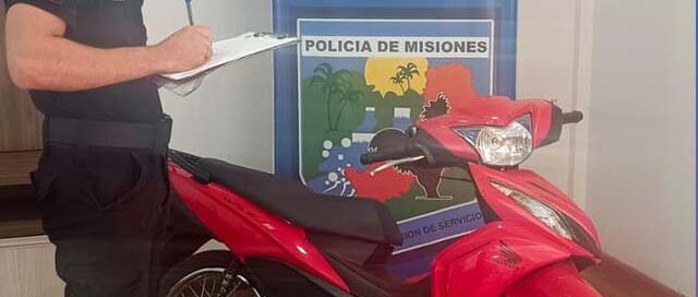 Recuperaron en Iguazú una motocicleta robada que había sido vendida por cien mil pesos