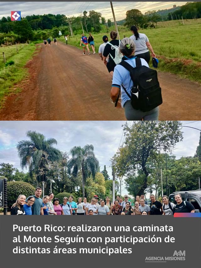 Puerto Rico: realizaron una caminata al Monte Seguín con participación de distintas áreas municipales