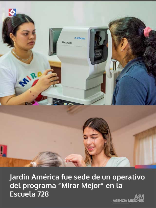 Jardín América fue sede de un operativo del programa “Mirar Mejor” en la Escuela 728