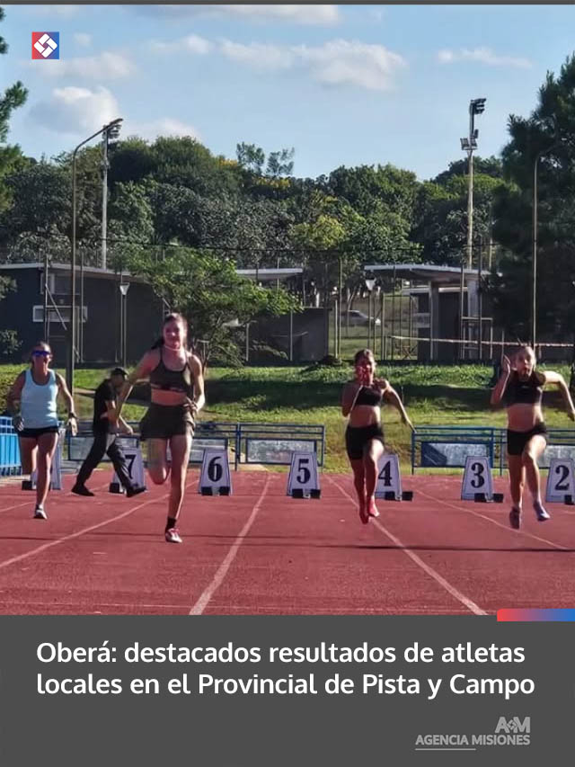 Oberá: destacados resultados de atletas locales en el Provincial de Pista y Campo