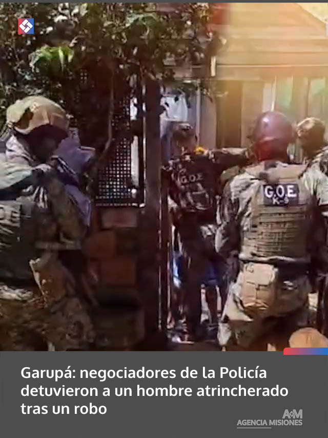 Garupá: negociadores de la Policía detuvieron a un hombre atrincherado tras un robo