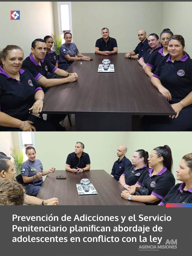 Prevención de Adicciones y el Servicio Penitenciario planifican acciones para fortalecer el abordaje de adolescentes en conflicto con la ley