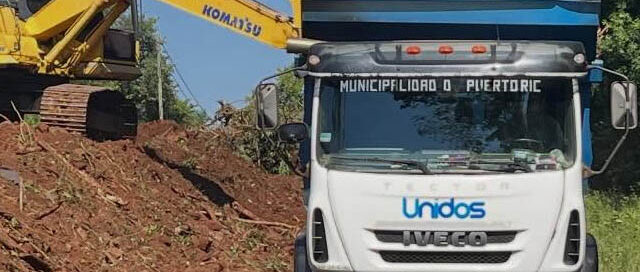 Puerto Rico: avanzan trabajos de apertura de nuevos caminos en la zona de Los Frutales, San José y Río y Sol