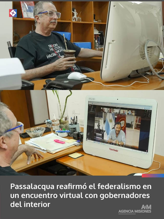 Passalacqua reafirmó el federalismo en un encuentro virtual con gobernadores del interior