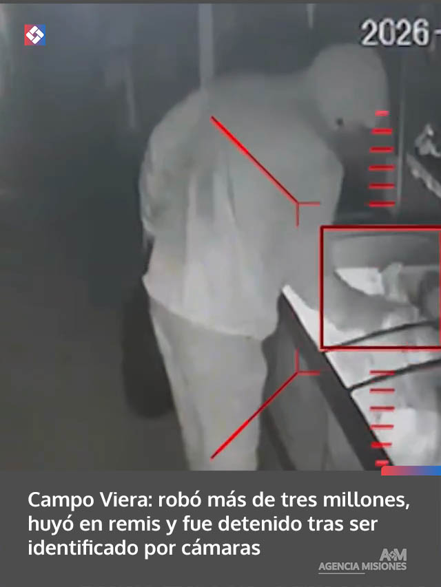 Campo Viera: robó más de tres millones, huyó en remis y fue detenido tras ser identificado por cámaras