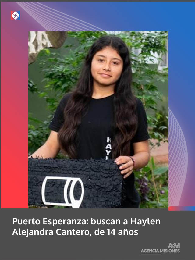 Puerto Esperanza: buscan a Haylen Alejandra Cantero, de 14 años