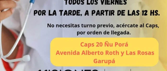 Garupá: el CAPS 20 Ñu Porá realizará jornadas de PAP y operativo “Vuelta al Cole” en marzo