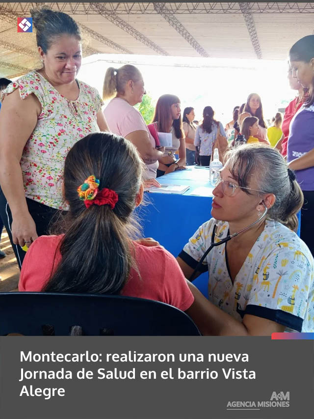 Montecarlo: realizaron una nueva Jornada de Salud en el barrio Vista Alegre
