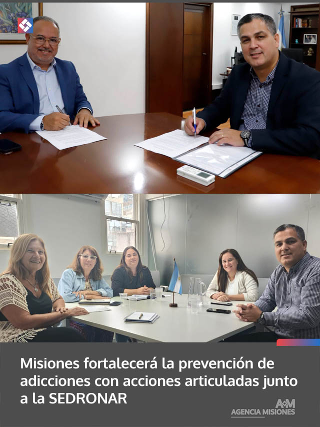 Misiones fortalecerá la prevención de adicciones con acciones articuladas junto a la SEDRONAR
