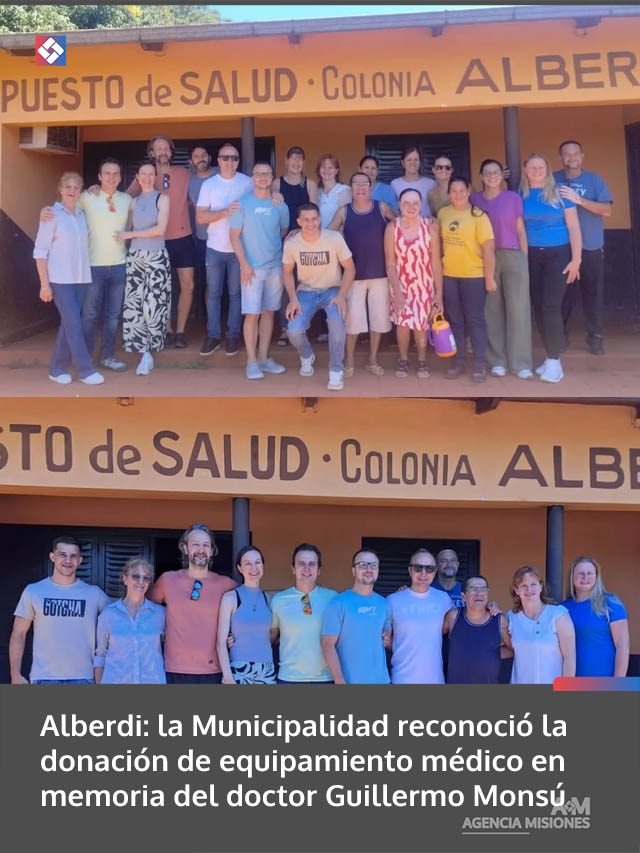 Alberdi: la Municipalidad reconoció la donación de equipamiento médico en memoria del doctor Guillermo Monsú