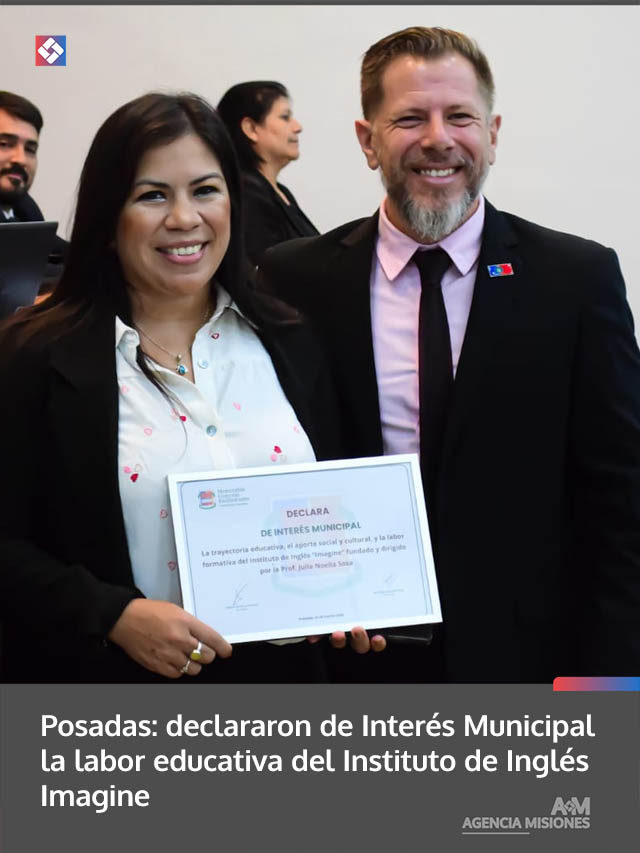 Posadas: declararon de Interés Municipal la labor educativa del Instituto de Inglés Imagine