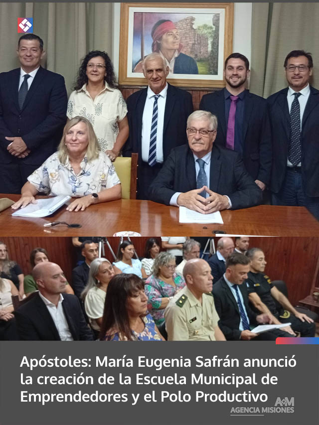 Apóstoles: María Eugenia Safrán anunció para 2026 la creación de la Escuela Municipal de Emprendedores y el Polo Productivo