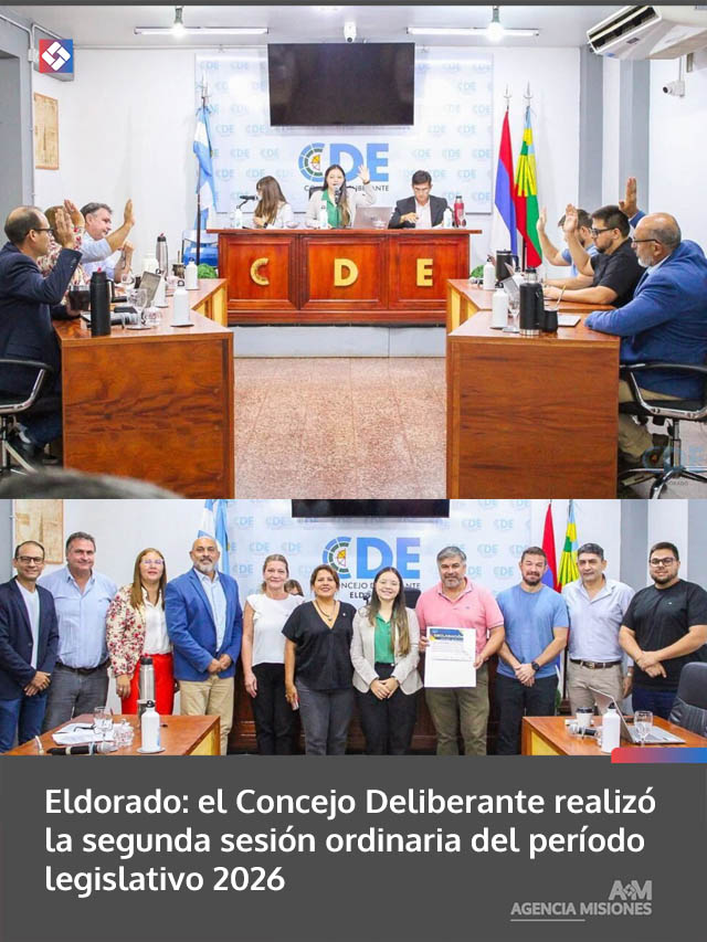 Eldorado: el Concejo Deliberante realizó la segunda sesión ordinaria del período legislativo 2026