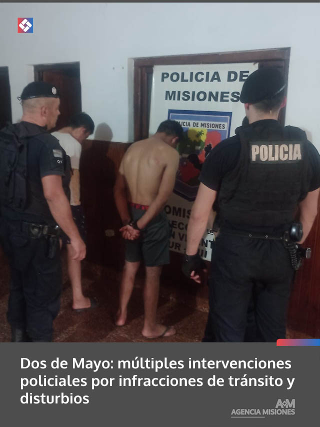 Dos de Mayo: múltiples intervenciones policiales por infracciones de tránsito y disturbios