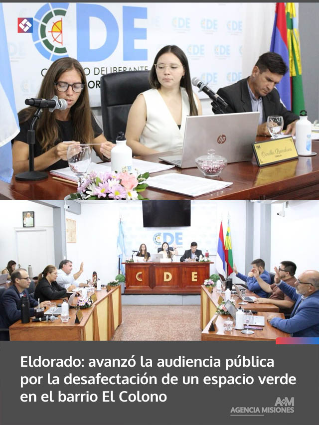 Eldorado: avanzó la audiencia pública por la desafectación de un espacio verde en el barrio El Colono