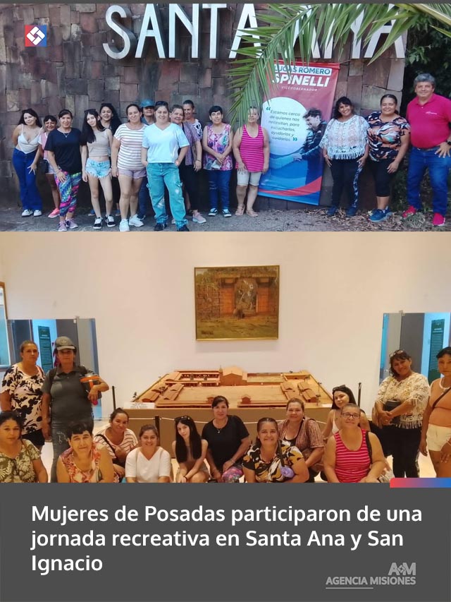 Mujeres de Posadas participaron de una jornada recreativa en Santa Ana y San Ignacio