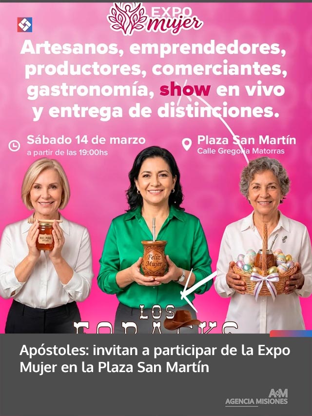 Apóstoles: invitan a participar de la Expo Mujer en la Plaza San Martín