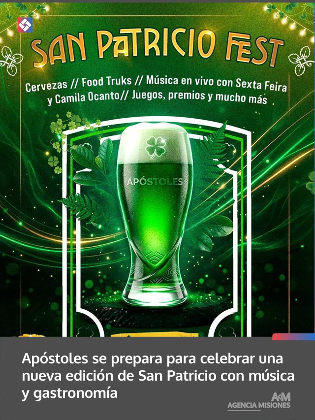 Apóstoles se prepara para celebrar una nueva edición de San Patricio con música y gastronomía