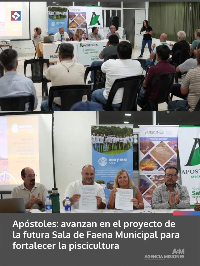 Apóstoles: avanzan en el proyecto de la futura Sala de Faena Municipal para fortalecer la piscicultura
