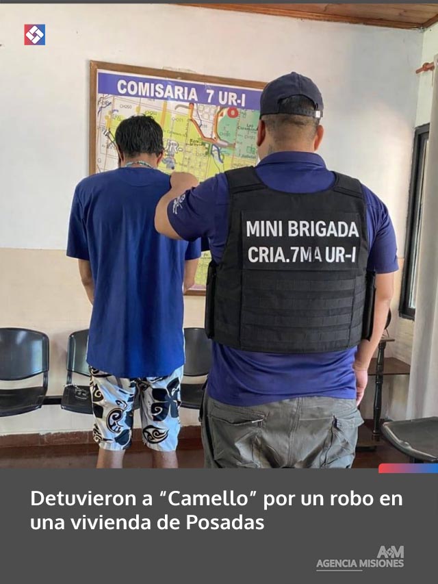 Detuvieron a “Camello” por un robo en una vivienda de Posadas