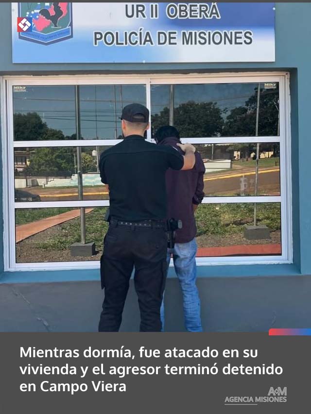 Mientras dormía, fue atacado en su vivienda y el agresor terminó detenido en Campo Viera