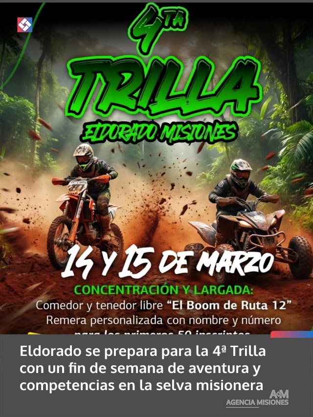 Eldorado se prepara para la 4ª Trilla con un fin de semana de aventura y competencias en la selva misionera