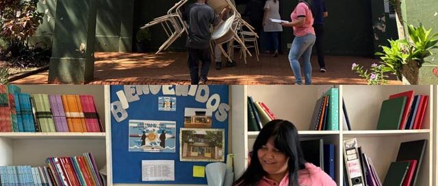 Puerto Esperanza trasladó sillas para alumnos de la Escuela N° 611 del barrio KM 1