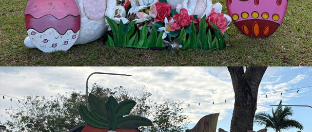 Esperanza se prepara para Pascua con una destacada ornamentación en espacios públicos