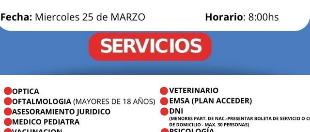 Garupá será sede del primer Operativo Integral del P.A.S. con múltiples servicios gratuitos