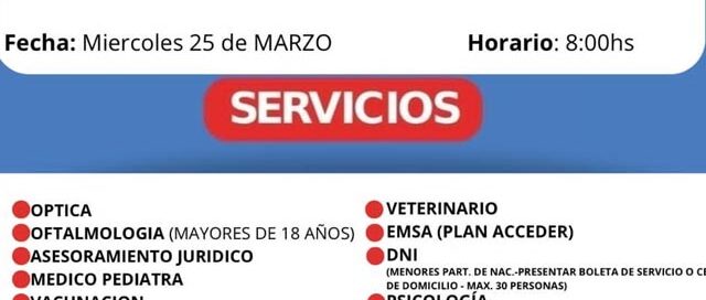 Garupá será sede del primer Operativo Integral del P.A.S. con servicios gratuitos para la comunidad