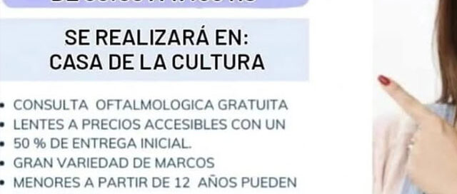Realizarán un operativo visual en Guaraní con atención mediante turnos previos