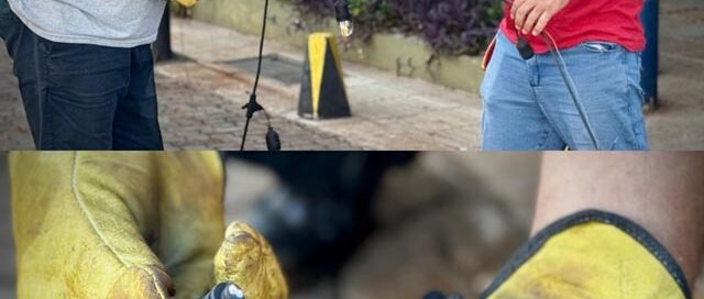 Puerto Iguazú interviene en avenida Brasil para reparar daños en la infraestructura urbana