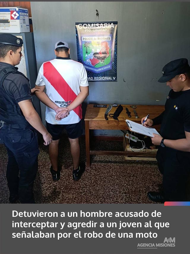 Detuvieron a un hombre acusado de interceptar y agredir a un joven al que señalaban por el robo de una moto