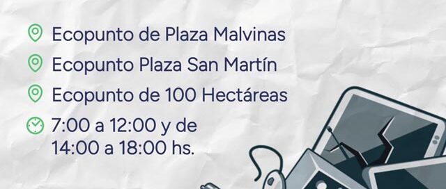 Oberá realizará una jornada de reciclaje electrónico en distintos ecopuntos de la ciudad