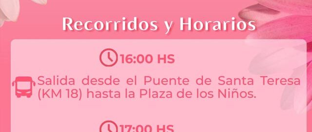 Puerto Piray dispondrá transporte para el evento por el Día de la Mujer en la Plaza de los Niños