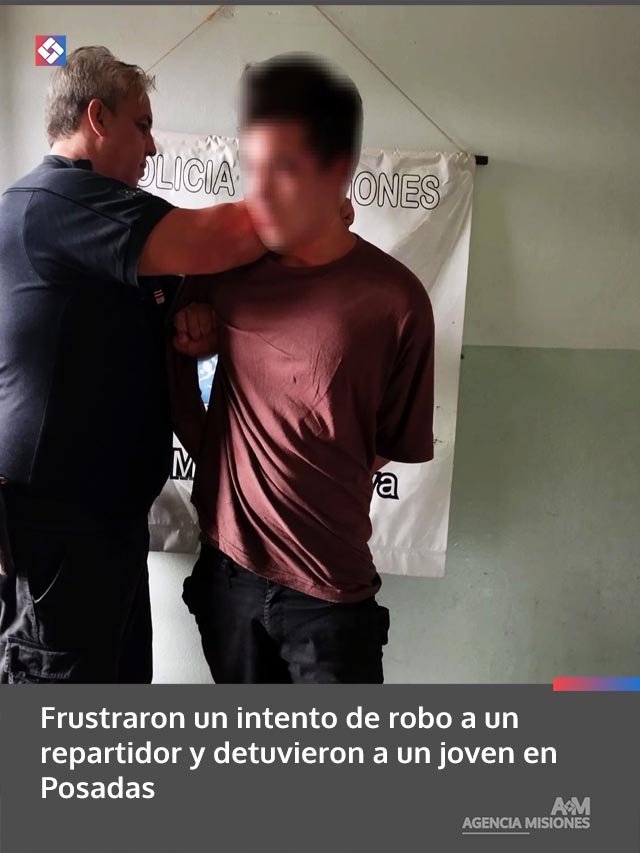 Frustraron un intento de robo a un repartidor y detuvieron a un joven en Posadas