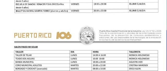 Puerto Rico: iniciaron los talleres anuales de capacitación organizados por la Dirección de Cultura