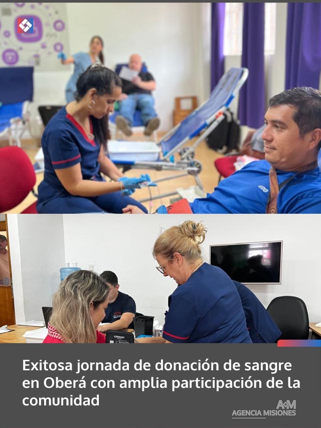 Exitosa jornada de donación de sangre en Oberá con amplia participación de la comunidad