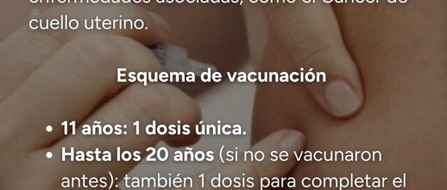 Salud recuerda la importancia de la vacuna contra el VPH para prevenir enfermedades