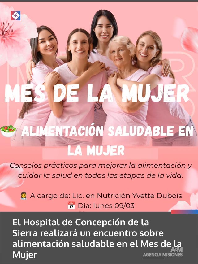 El Hospital de Concepción de la Sierra realizará un encuentro sobre alimentación saludable en el Mes de la Mujer