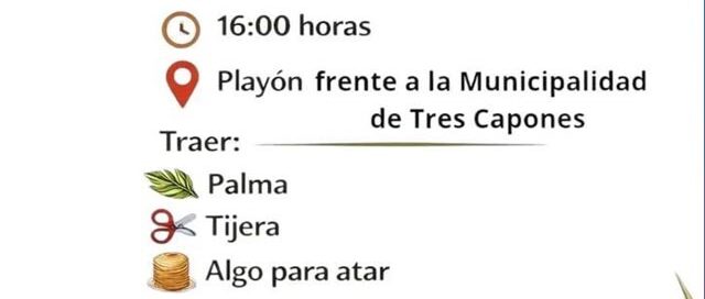 Tres Capones invita a un taller comunitario de trenzado de palma abierto a todas las edades