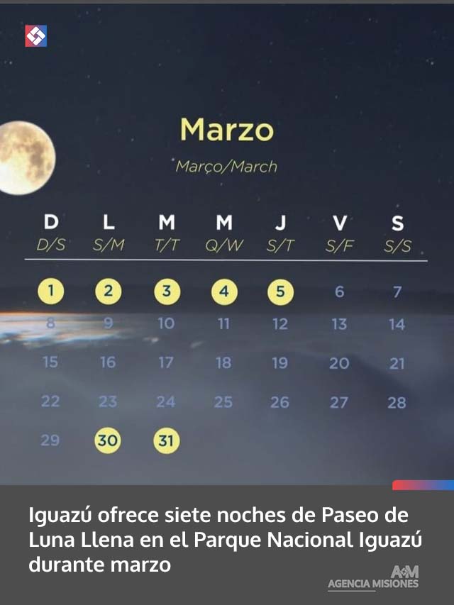 Iguazú ofrece siete noches de Paseo de Luna Llena en el Parque Nacional Iguazú durante marzo